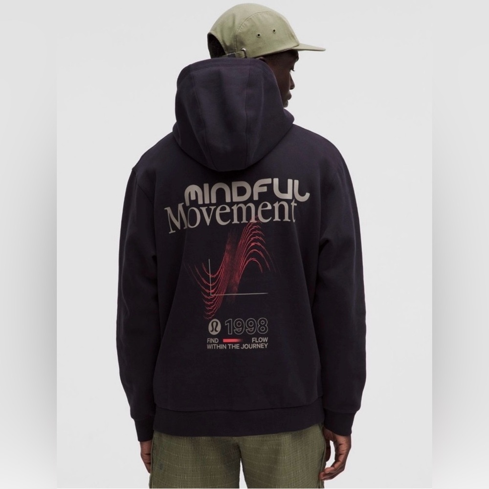 Lululemon steady state hoodie sweatshirt nightmoth running graphic black small